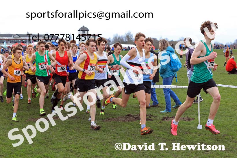 Intermediate Boys 2024 English Schools Cross Country Champs., Pontefract, March 16th.  Photo: David T. Hewitson/Sports for All Pics